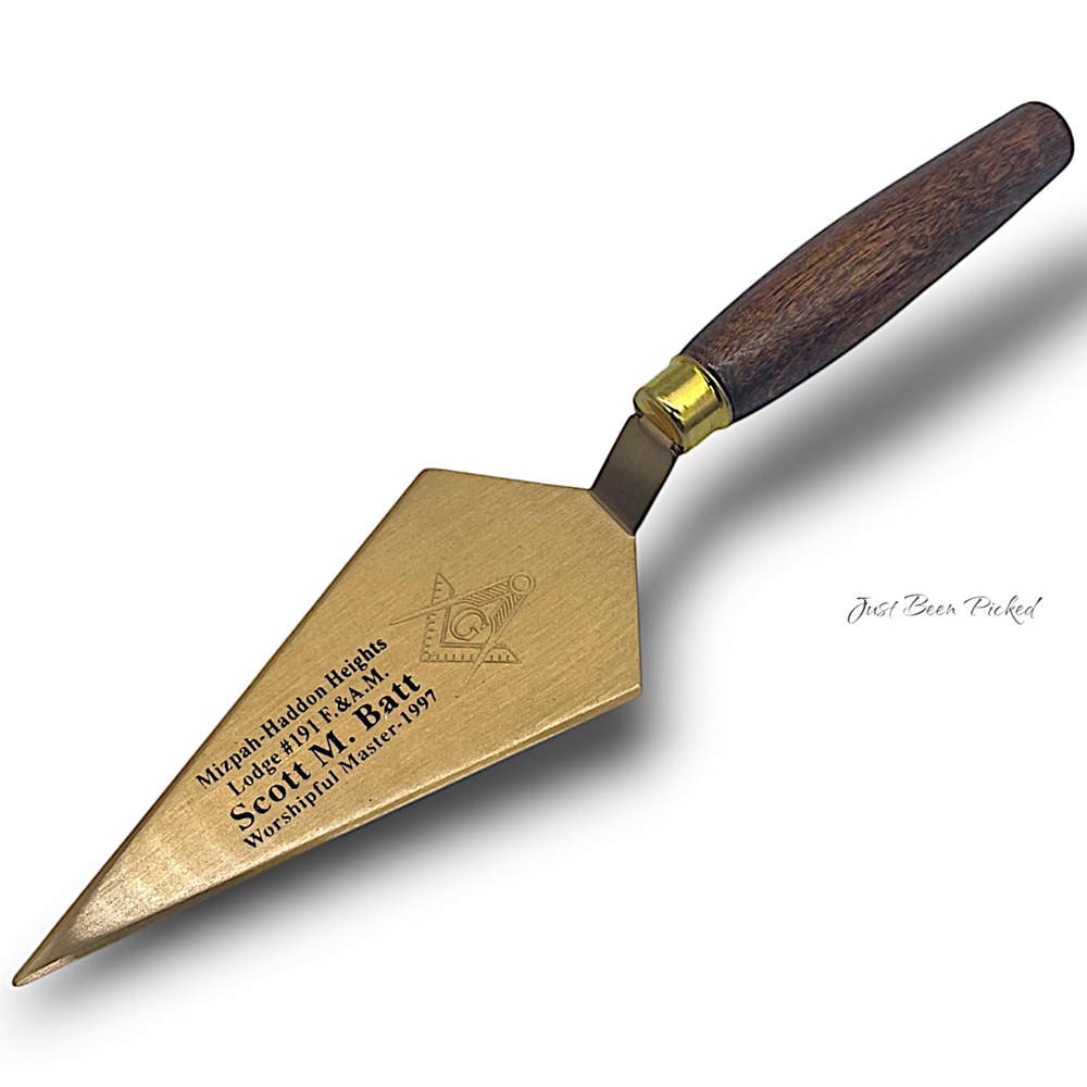 Mizpah-Haddon Heights Lodge #191 Freemason Trowel Scott M Batt 1997 7.5"